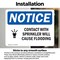Signmission Contact With Sprinkler Will Sign With Symbol, 10 in W x Rectangle, Vinyl Decal OS-2PACK-NS-D-710-L-10802 - alternate 4